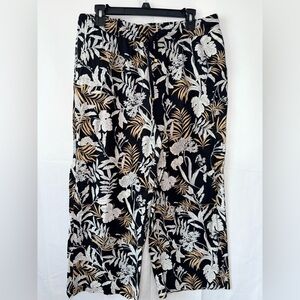 🛍️Tropical Wide Leg Linen Pants